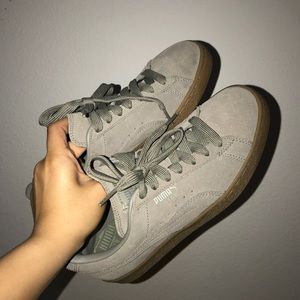 Suede Grey Pumas! NEW